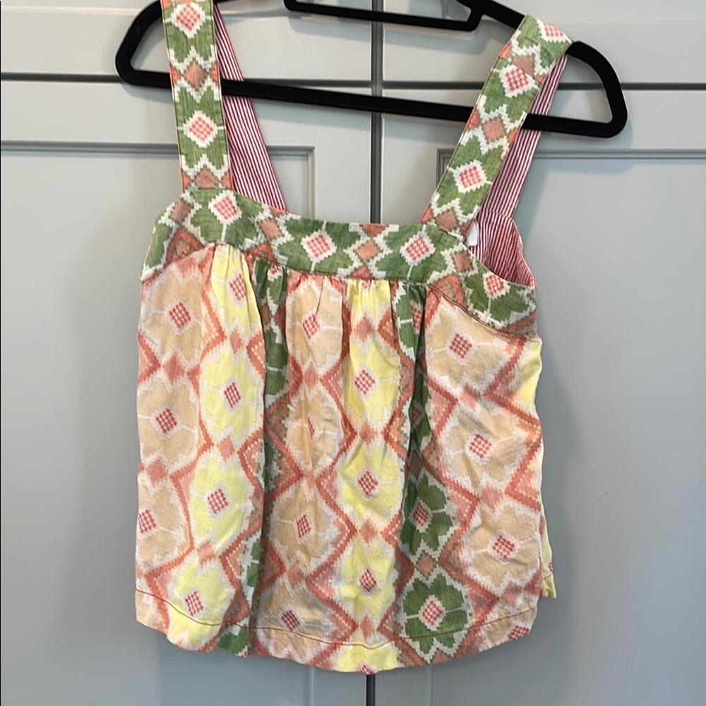 Colorful Patterned Sleeveless Top